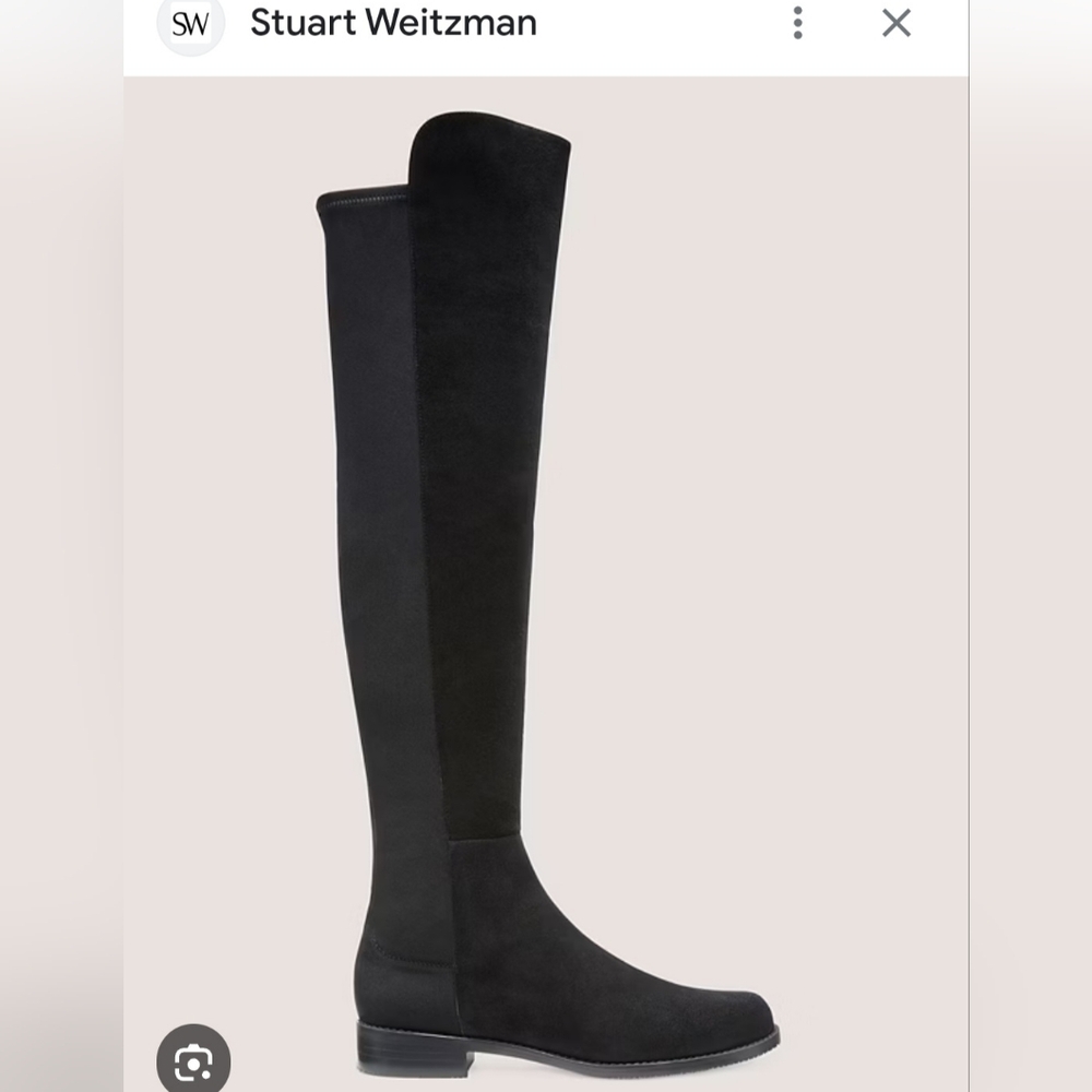 SW 50/50 block stretch over the knee suede boots